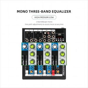 Mélangeur Audio professionnel à 7 canaux avec 99 effets DSP, 48V Phantom MP3, puissance équilibrée à 7 bandes pour <span class=keywords><strong>Studio</strong></span>/DJ - Product Image 5