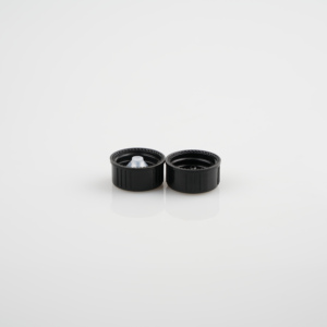 Bouchons à vis phénoliques en <span class=keywords><strong>plastique</strong></span> de revêtement de cône de joint noir de 20mm avec le <span class=keywords><strong>bouchon</strong></span> intérieur <span class=keywords><strong>conique</strong></span> en <span class=keywords><strong>plastique</strong></span> pour la bouteille ambre - Product Image 2