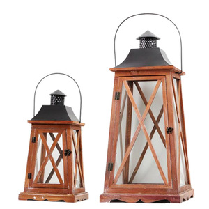 Lanterne à vent rétro <span class=keywords><strong>en</strong></span> <span class=keywords><strong>bois</strong></span> <span class=keywords><strong>sur</strong></span> <span class=keywords><strong>pied</strong></span>, porte-bougie coupe-vent, accessoire de photographie, ornement, modèle fait main 8117 - Product Image 5