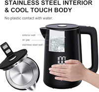 Bouilloire électrique à contrôle de température 304 SS Intérieur 1.7 L Bouilloire électrique et chaudière à eau chaude avec affichage en temps réel