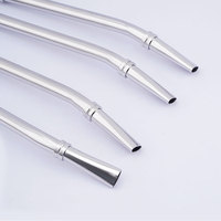 Vente en gros chaude 18/8 pailles à boire en acier inoxydable paille en métal avec filtre cuillère à thé Yerba Mate Bombilla