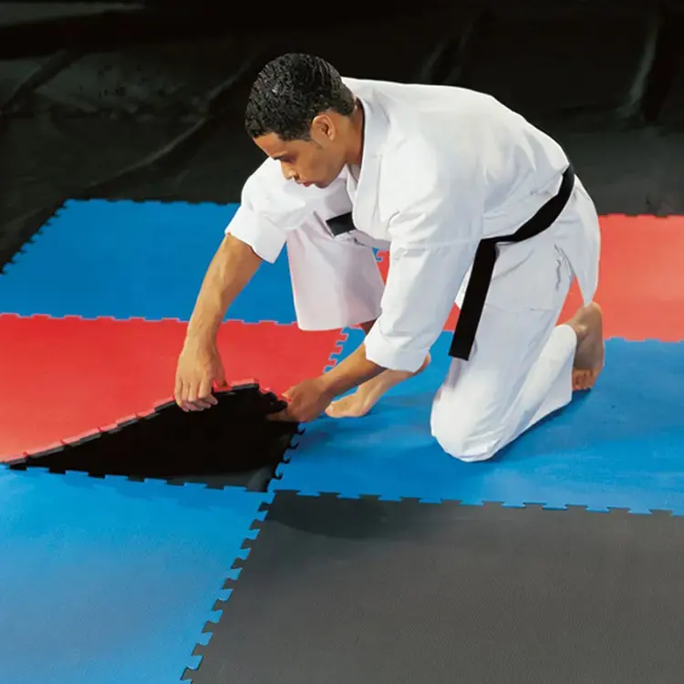 Teka-teki RTS 40mm Gulat MMA jiu-jitsu BJJ seni bela diri karate judo 100x100cm matras latihan tatami/matras taekwondo/matras busa EVA