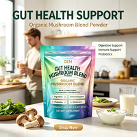 Poudre de complexe de 6 champignons de qualité supérieure : Reishi, Chaga, Queue de dinde, Crinière de lion, Cordyceps – Complément énergétique à base de plantes