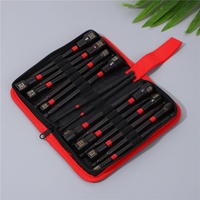 Jeu de douilles magnétiques puissantes 16 pièces, jeu d'embouts de tournevis électrique, boîte à outils portable pour démontage et usage domestique