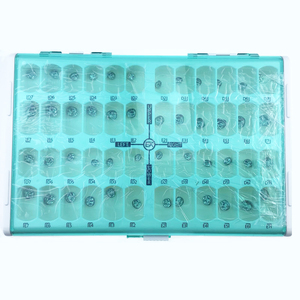 Denxy <span class=keywords><strong>Couronne</strong></span> <span class=keywords><strong>dentaire</strong></span> pédiatrique de qualité A+ préfabriquée en acier inoxydable pour molaires primaires, protection orthodontique manuelle, Classe II - Product Image 1