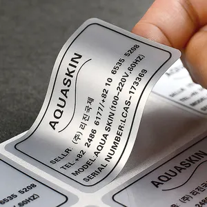 Customized sticker label silver bopp hot print vinyl economic friendly sticker labels for electronics