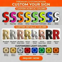Enseigne lumineuse LED 3D Premium à éclairage frontal, alimentée par énergie solaire RGB, étanche IP65, contrôlée par Bluetooth, pour commerces et hôpitaux