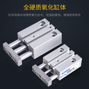 Cilindro de Pistón Miniatura de Doble Acción TCM10X5X15X20X25X30STCM6X10S, Estructura Guiada de Tres Barras con Doble Guía Triaxial - Product Image 2