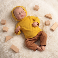 Poupée Reborn de 20 pouces, tête entièrement en vinyle, corps en tissu, poupée nouveau-né réaliste, jouet fait main, cadeau pour enfants, collection