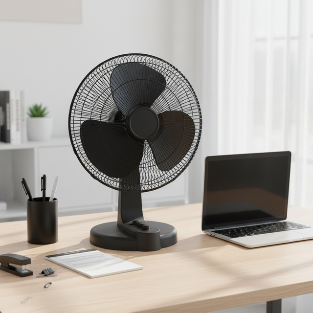 9 Inch Mechanical Control Electric Air Cooling Fan with Plastic Blades Two-Speed for Outdoor & Hotel Use