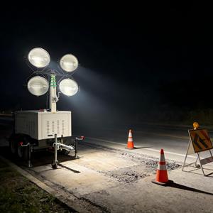 Tour d'éclairage portable avec remorque, éclairage LED mobile pour la construction, solutions d'éclairage pour les chantiers extérieurs - Product Image 3