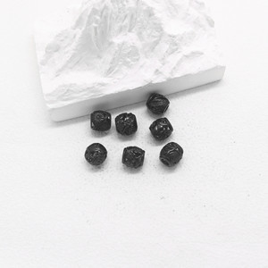 Perles d'espacement rondes en acier inoxydable noir Yunnique, motif floral, pour la fabrication de bracelets, 6 mm, apprêts de bijouterie moulés - Product Image 4