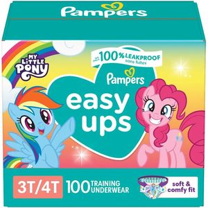 Pampers Easy Ups Training Pants 3T-4T, Ropa Interior de Entrenamiento para Ir al Baño para Niñas Pequeñas, Diseño Multicaracteres, 1 Paquete - Product Image 2