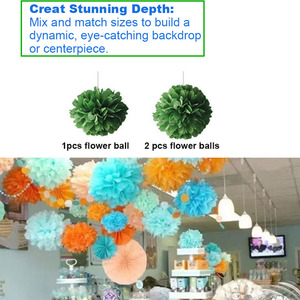 Großhandel Seidenpapier-Pompons Schnelle DIY-Dekorationen Perfekt für Eventplaner Einzelhandelsgeschäfte Babyparty Geschlechtsoffenbarungsparty Partyzubehör - Product Image 3