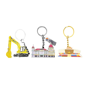 Porte-clés en alliage de zinc métallique de luxe personnalisés - Sérigraphie personnalisée Émail doux et dur Forme irrégulière Cadeaux promotionnels - Product Image 5