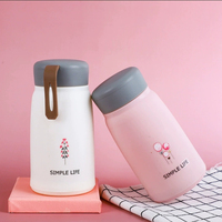 L10 vente en gros 360ML cadeau créatif dessin animé verre publicité tasse à boire hommes femmes étudiants bouteille d'eau avec couvercle