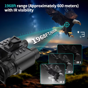 Jumelles tactiques montées sur la tête Z9158, zoom 8X, vision nocturne infrarouge 600M, enregistrement vidéo 30fps, 7 niveaux de luminosité, garantie 1 an - Product Image 2