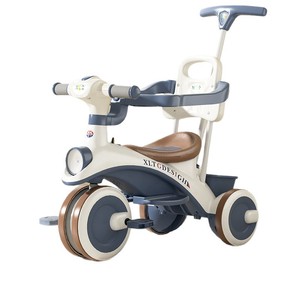 Tricycle pliable multifonctionnel 5 en 1 pour tout-petits - Vélo à pédales, poussette et porteur pour bébés de 1 à 6 ans, léger, vente en gros - Product Image 1