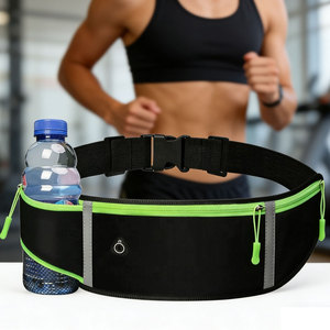 <span class=keywords><strong>Riñonera</strong></span> Deportiva Impermeable de Nailon Reflectante con Logotipo Personalizado, <span class=keywords><strong>Riñonera</strong></span> para Correr con 3 Bolsillos para Teléfono Móvil, Bolsa de Cintura con Botella - Product Image 1