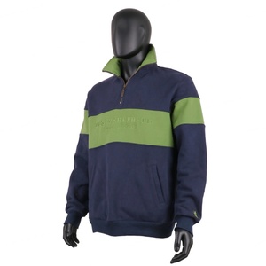 TOPSHOW Designer Custom <b>Quarter</b> Zipper Embroidery <b>Fleece</b> Cotton Pullover Heavyweight Sweatshirt for <b>Men</b> - Product Image 2