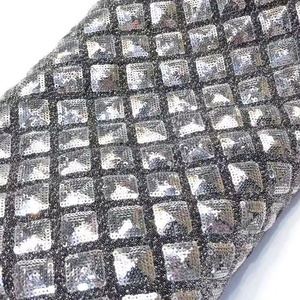 बैग/जूता सामग्री के लिए आरटीएस 3डी स्क्वायर डायमंड सेक्विन कढ़ाई कपड़ा - Product Image 4