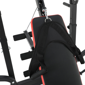 <span class=keywords><strong>Banc</strong></span> de <span class=keywords><strong>musculation</strong></span> réglable pour la maison <span class=keywords><strong>avec</strong></span> <span class=keywords><strong>presse</strong></span> à <span class=keywords><strong>jambes</strong></span> pliable et support pour haltères - Product Image 4