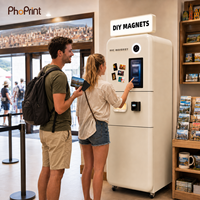 Machine Photobooth à Impression Instantanée, Kiosque Personnalisé pour Aimants de Réfrigérateur, Idéal pour les Boutiques de Souvenirs