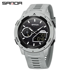 Reloj Digital Luminoso a Prueba de Agua Sanda 6335 con Alarma, Reloj de Pulsera Universal para Correr y Ciclismo - Product Image 1