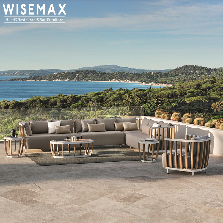 WISEMAX FURNITURE アウトドアホテル 防水 モダン チーク無垢材 ソファ