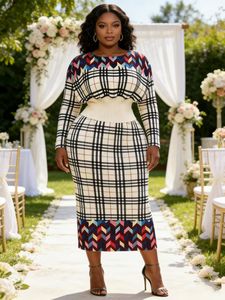 Neuestes Miyaki Elegantes Modisches Temperamentvolles Langarm Plissiertes Übergrößen Damenkleid - Product Image 2