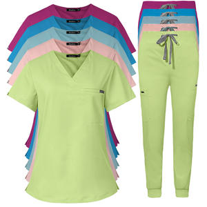 Tenues médicales unisexes à manches courtes élastiques pour hôpital, salon de beauté, bloc opératoire, lavage des mains – Marque Jinteng – En stock - Product Image 1