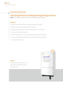 Miglior Prezzo <span class=keywords><strong>Inverter</strong></span> Solare Ibrido <span class=keywords><strong>Solis</strong></span> 6kw, Modello <span class=keywords><strong>Solis</strong></span> S6-EH1P6K-L-PLUS, <span class=keywords><strong>Inverter</strong></span> Monofase per Energia Solare 6kw - Product Image 2