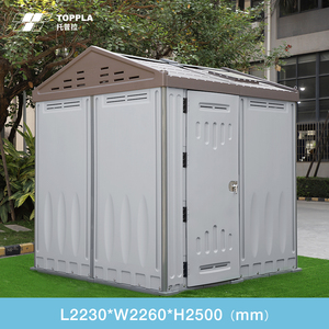 TOPPLA Abri de jardin extérieur de qualité supérieure Hangars de stockage en plastique pour maison Maison préfabriquée Villa - Product Image 2