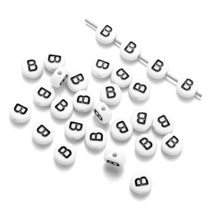 500 pz/borsa acrilico perline sciolte lettera braccialetto per bambini collana con perline fai da te creazione di gioielli 7mm W366 - Product Image 4