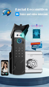 Mặt Vân Tay Thông Minh Kỹ Thuật Số Hợp Kim Nhôm Rim Cửa Khóa Tuya Wifi Ứng Dụng Từ Xa Mở Khóa Điện Không Thấm Nước Thẻ Chìa Khóa An Toàn - Product Image 2