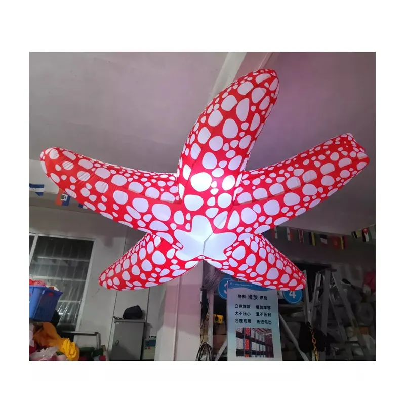 Romantic wedding decorative inflatable starfish with LED lights
