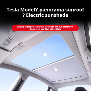 ที่บังแดดหลังคาแบบพับเก็บได้สำหรับรถยนต์เทสล่า รุ่น Y ปี 2021-2024 <span class=keywords><strong>ราคา</strong></span>ประหยัด พร้อมรีโมทคอนโทรล และวัสดุไฟเบอร์บอร์ด - Product Image 3