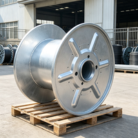 Bobine en acier corrugué renforcée pour machine à grande vitesse, bobine industrielle robuste pour câble électrique en cuivre
