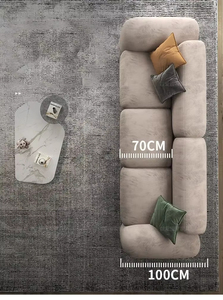 Juego de sofás de Interior de modularidad moderna de lujo Voxhome, muebles de sala de estar contemporáneos personalizados con material de tela de relleno de esponja - Product Image 4