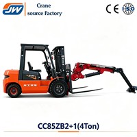 Grúa de Brazo Volante Jiangwei Nueva de 2.3 Toneladas, Componentes Principales de Alta Calidad: Caja de Cambios, Motor, Bomba, Rodamientos, Engranajes, Altura de Elevación de 10.4m