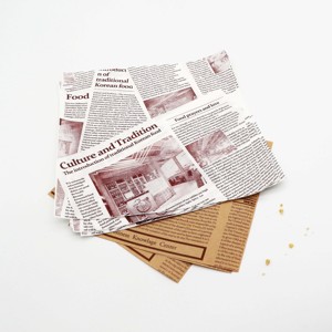<b>GreaseProof</b> Coated PE Single Side Custom Printed Thick Soft Specialty <b>Paper</b> Fast Food Wrapping - Product Image 2