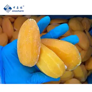 Sinocharm BRC-A buah beku, disetujui Brix 7-8 IQF Mango Halve Frozen Mango Chunk