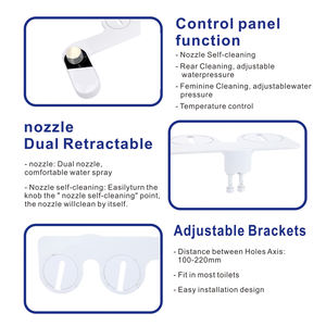 Bidet d'eau froide de toilette en plastique Slime avec double buse accessoire de bidet non électrique équipement sanitaire accessoire de bidet de toilette - Product Image 4