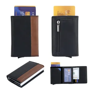 Top Loaders Sports Card Holder Men'S Wallet Rfid Pop Up Aluminum Metal Cards Holder Wallet