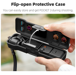 Étui de protection magnétique à installation rapide avec boîte de rangement réglable pour dragonne <span class=keywords><strong>DJI</strong></span> <span class=keywords><strong>Osmo</strong></span> <span class=keywords><strong>Pocket</strong></span> 3 accessoires de caméra de sport - Product Image 2