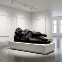 Statue de figure allongée en bronze artisanale - Décoration de galerie entièrement personnalisable, sculpture en bronze