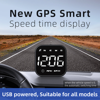 Compteur de vitesse GPS d'affichage tête haute HUD universel Portable pour voitures OBD2 Bluetooth température de l'eau pour ordinateur de conduite