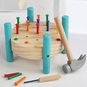 <span class=keywords><strong>Jeu</strong></span> de société en bois rond de haute qualité avec <span class=keywords><strong>marteau</strong></span>, simule l'expérience de clouage d'un ingénieur, développe la concentration, coffret cadeau - Product Image 5