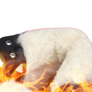 Botas de Nieve para Hombre, Forradas de Lana, Impermeables, con Tacón Medio, para Invierno, Cálidas, de Caña Alta, Color Sólido - Product Image 2