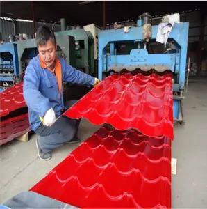 Salidas DE FÁBRICA DE China, láminas de acero corrugado galvanizado recubierto de color, placa para techos de acero de hierro y metal PPGI